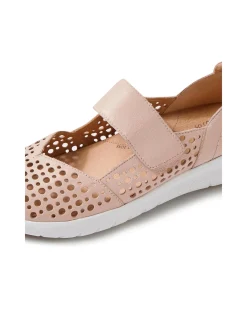Sindis XF Rose Leather Flat Shoes