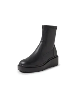 Siyera Black Stretch Ankle Boots