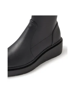 Siyera Black Stretch Ankle Boots