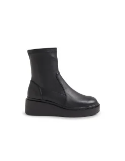 Siyera Black Stretch Ankle Boots