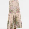 SKIRT WITH DEEP HEM FRILL AND BELT