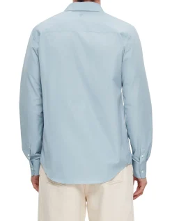 Sky Blue Cotton Poplin Shirt