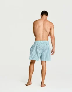 Sleepwear Short Grn / Blu / Wht Stripe