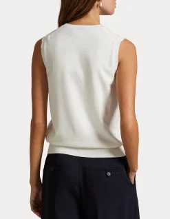 SLEEVELESS CREWNECK SWEATER
