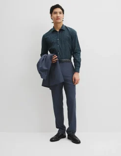 Slim Fit Cotton Check Shirt