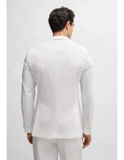 Slim-fit Jacket in Cotton-blend Seersucker