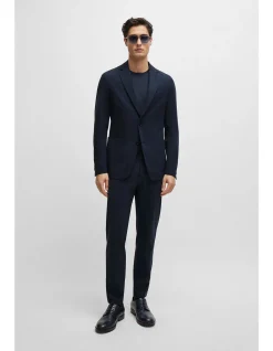 Slim-Fit Jacket in Performance-Stretch Jersey Light Blue
