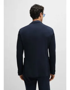 Slim-Fit Jacket in Performance-Stretch Jersey Light Blue