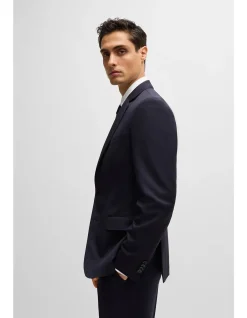 Slim-Fit Trousers in Virgin-Wool Serge