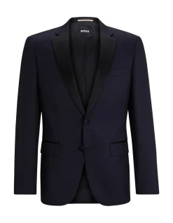 Slim-Fit Tuxedo Jacket in Virgin-Wool Serge