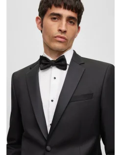 Slim-Fit Tuxedo Jacket in Virgin-Wool Serge