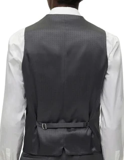Slim-Fit Waistcoat In Virgin-Wool Serge Dark Blue