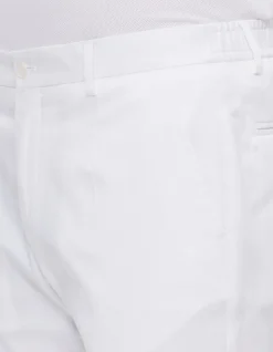 Slim Fit White Pants
