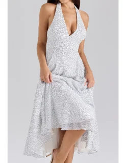 SOLADA GEORGETTE HALTER SUNDRESS