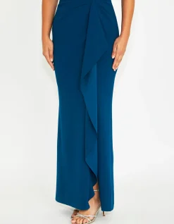SOLANA MARINE CREPE GOWN