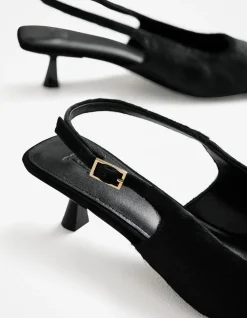 Solenne Pony Hair Kitten Heel