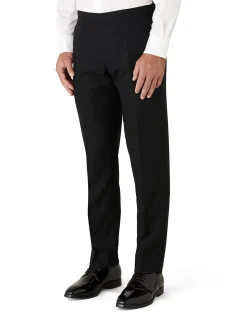 Solidus Side Tab Wool Evening Trouser Black