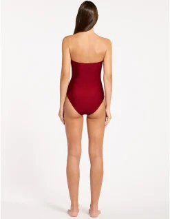 Sol Shine Bandeau One Piece Swimsuit