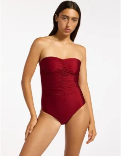 Sol Shine Bandeau One Piece Swimsuit