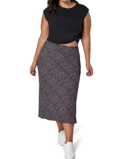 SOMETHING 4 OLIVIA - CATALINA PRINT MIDI SKIRT