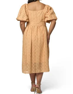 SOMETHING 4 OLIVIA - ELIZA BRODERIE MIDI DRESS