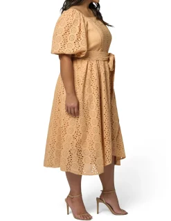 SOMETHING 4 OLIVIA - ELIZA BRODERIE MIDI DRESS