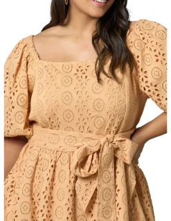 SOMETHING 4 OLIVIA - ELIZA BRODERIE MIDI DRESS