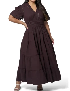 SOMETHING 4 OLIVIA-ABBY LINEN MAXI DRESS