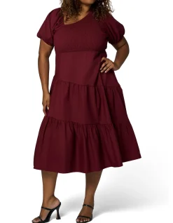 SOMETHING 4 OLIVIA-MILEY ASYMMETRIC MIDI DRESS