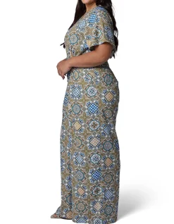 SOMETHING 4 OLIVIA-ZOE LINEN PRINTED JUMPSUIT
