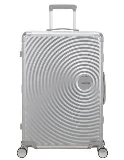 Soundbox Aluminium 77cm Extra Large Suitcase Silver