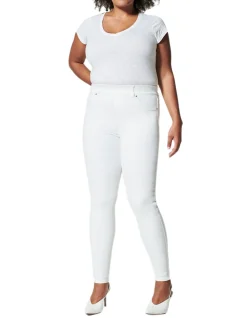 SPANXshape EveryWear High Rise White Ankle Skinny Jeans