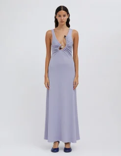 SPIRAL CRYSTAL TANK MAXI DRESS