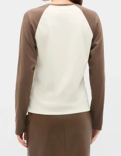 SPLICED RAGLAN LONG SLEEVE TOP