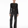 SPLICED PU PANT