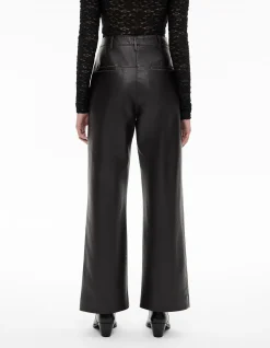 SPLICED PU PANT