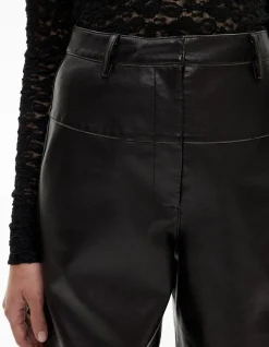 SPLICED PU PANT
