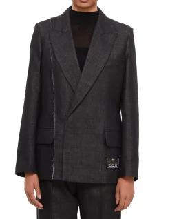 Split Detail Wool Blazer