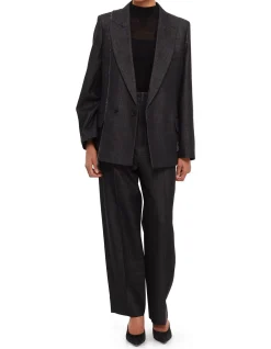 Split Detail Wool Blazer