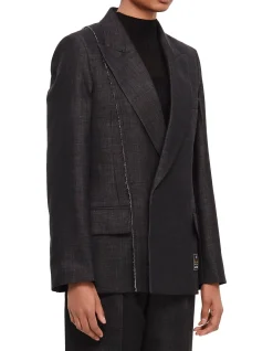 Split Detail Wool Blazer