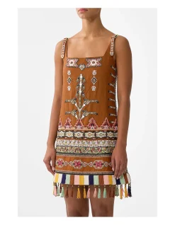 SQUARE NECK SHIFT DRESS