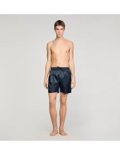Squarecross Jacquard Mdc Swim Shorts