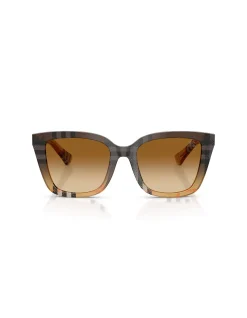 Square PALE GOLD CLEAR GRADIENT BROWN Sunglasses
