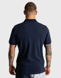 S/S COTTON EMBROIDERED CREST PIQUE POLO