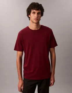 SS SUPIMA CHEST EMB CREWNECK TEE