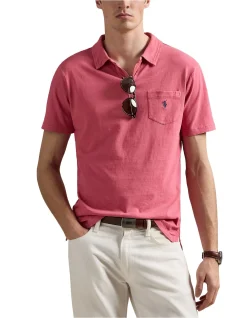 Standard Fit Cotton-Linen Polo Shirt