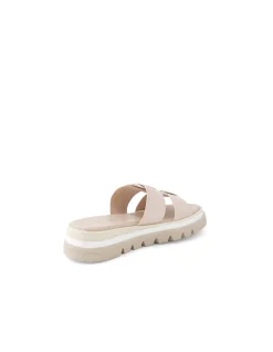 Steey Cross Strap Platform Slides
