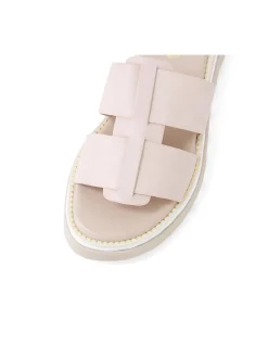 Steey Cross Strap Platform Slides