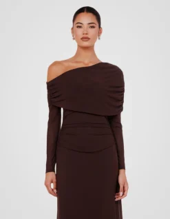 STELLA OFF SHOULDER MAXI DRESS