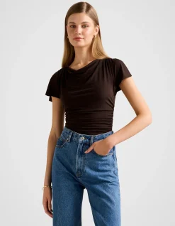 STORMI SPLICED SHOULDER TOP